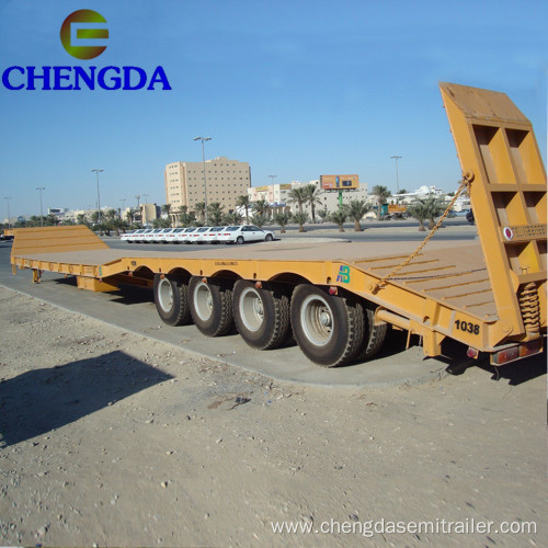 used/new 4 axles low flat bed trailer